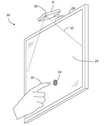 DYNAMIC IMAGE COMPENSATION FOR PRE-TOUCH LOCALIZATION ON A REFLECTIVE SURFACE