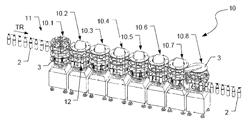 Device and method for drying printed containers