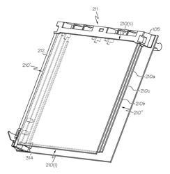 Oven door glass with interlocking mechanism