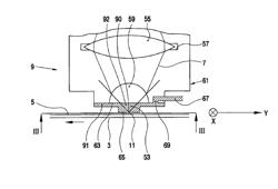 Method and device for irradiating spots on a layer