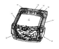 STRUCTURAL COMPONENT FOR MOTOR VEHICLE PART AND MOTOR VEHICLE PART INCLUDING THE COMPONENT