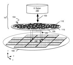 SPACE TRANSFORMER WITH PERFORATED METALLIC PLATE FOR ELECTRICAL DIE TEST