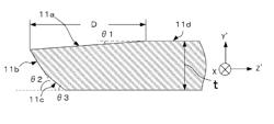 AT-CUT CRYSTAL ELEMENT, CRYSTAL RESONATOR AND CRYSTAL UNIT