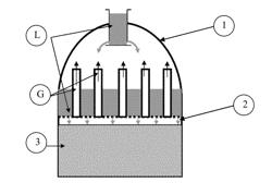 Exchange column contactor consisting of an arrangement of structured packings