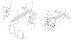 Fast-positioning brake slave cylinder adjuster