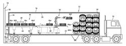 Automatic tire loader/unloader for stacking/unstacking tires in a trailer