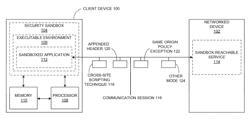 Relevancy improvement through targeting of information based on data gathered from a networked device associated with a security sandbox of a client device