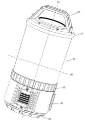 Portable light with light directing mechanism for providing different light modes