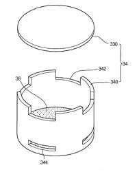 Heat treatment container for vacuum heat treatment apparatus