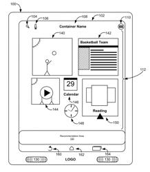 System and method for graphical user interface having a social media multimedia container