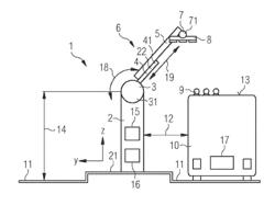 Vehicle Charging Station Comprising A Supply-Contact Device Mounted On An Arm