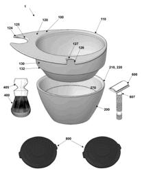 MULTI-PURPOSE NESTING WET SHAVING BOWL