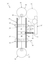 TWO STROKE, OPPOSED PISTON ENGINE WITH COMPRESSION RELEASE BRAKE ARRANGEMENT AND METHOD