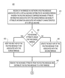 Intelligent host route distribution for low latency forwarding and ubiquitous virtual machine mobility in interconnected data centers