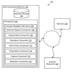 System and method for presenting and viewing a spherical video segment