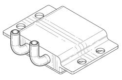 Liquid cooling cold plate with diamond cut pin fins