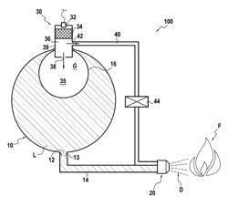 Device for spraying a liquid