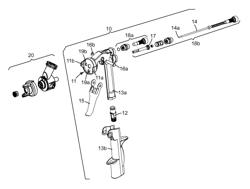 Nozzle tips and spray head assemblies for liquid spray guns