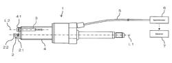 Plug built-in type optical measurement probe, and optical measurement device provided with the same