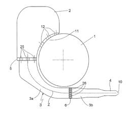 Device for generating a gas jet in processes for coating metal strips