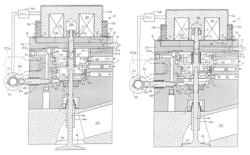 Fluid-electric actuated reciprocating piston engine valves