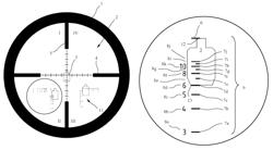 Optical device with a measurement scale