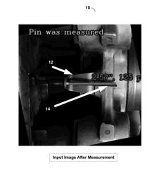 Algorithm for measuring wear pin length using an input image