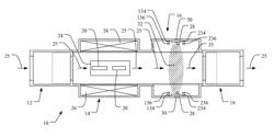 Apparatus and method for depositing multiple coating materials in a common plasma coating zone