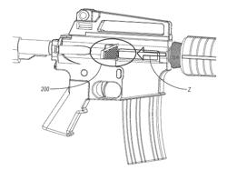 Device for modification of ejected casings trajectories