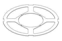 Lamination for stator of single phase electric motor