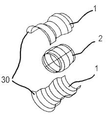 Casing body through which hot gases can flow and comprising an inner heat shield