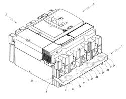 Device for measuring at least one electric quantity of a current intended to circulate in an electric apparatus, and assembly comprising such a device