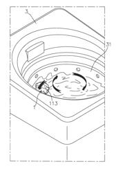 ROTARY LAUNDRY ROD STRUCTURE OF WASHING MACHINE