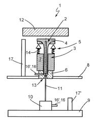 Device for producing at least one hollow valve