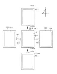 Method for transmitting content with intuitively displaying content transmission direction and device using the same