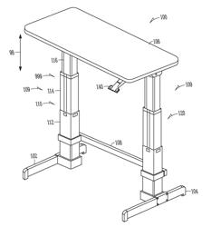 HEIGHT ADJUSTABLE DESK SYSTEM AND METHOD