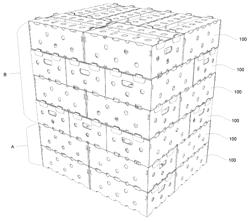 COLUMN AND CROSS STACKING CONTAINERS AND RELATED METHODS