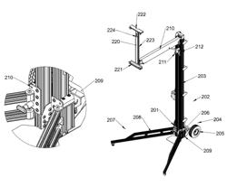 System, apparatus, and method for the transport and positioning of a display