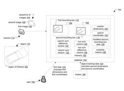 System and method to stabilize display of an object tracking box