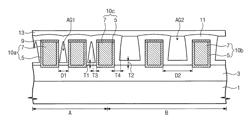 Semiconductor devices including gaps between conductive patterns