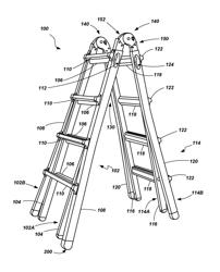 LADDERS, LADDER HINGES AND RELATED METHODS