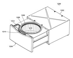 Laundry module for washing a load of fabric items