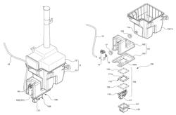 Washer liquid heating apparatus integrated into washer reservoir