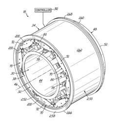 Wind turbine generator with localized air gap control and a wind turbine having such a generator