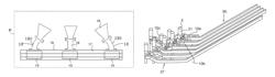 Structural antenna module incorporating elementary radiating feeds with individual orientation, radiating panel, radiating array and multibeam antenna comprising at least one such module