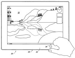 Rendering a virtual input device upon detection of a finger movement across a touch-sensitive display