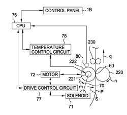 IMAGE FORMING APPARATUS HAVING FIXING DEVICE THAT RESPONDS TO REQUEST WHEN USING DECOLORABLE INK