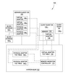 Parallel mapping of client partition memory to multiple physical adapters