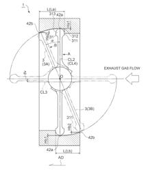 EXHAUST-FLOW-RATE CONTROL VALVE, AND TWO-STAGE SUPERCHARGING SYSTEM PROVIDED WITH SAME