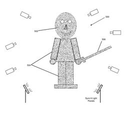 APPARATUS AND METHOD FOR PERFORMING MOTION CAPTURE USING A RANDOM PATTERN ON CAPTURE SURFACES